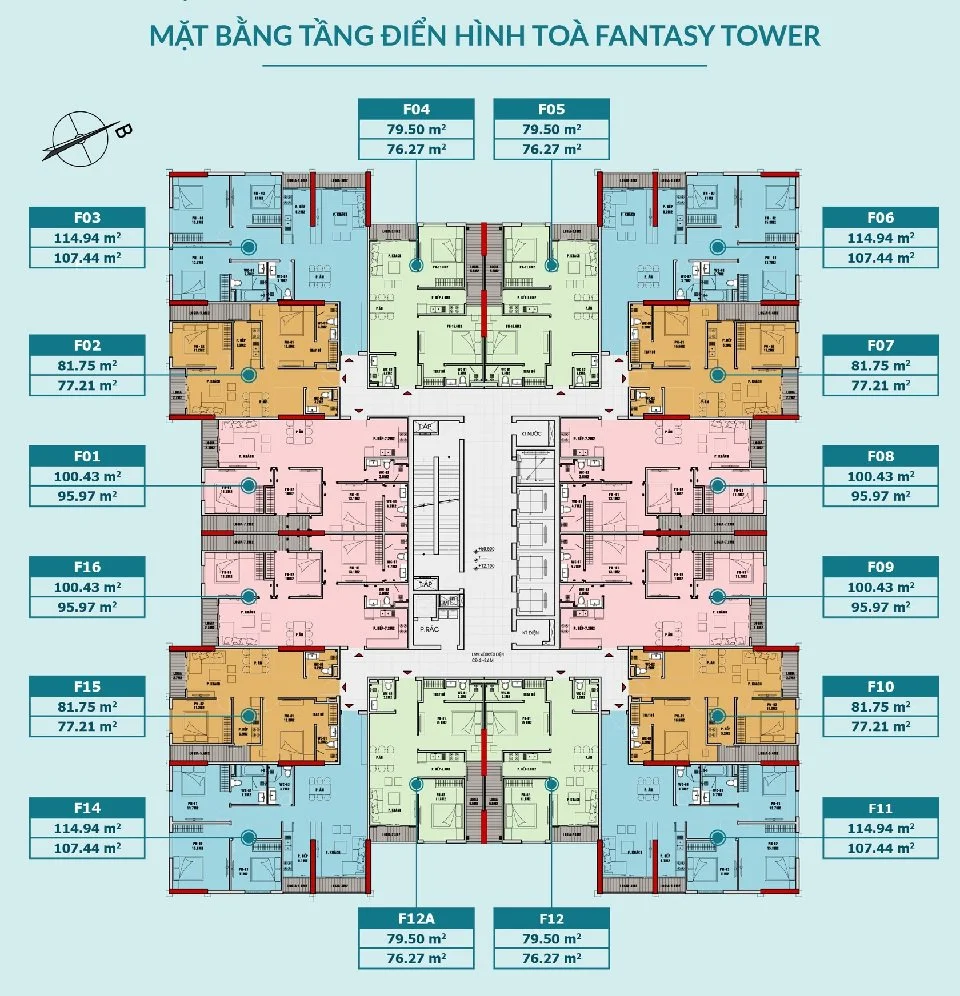Mặt bằng tòa CT1A Fantasy mặt bằng feliz homes ct1a
