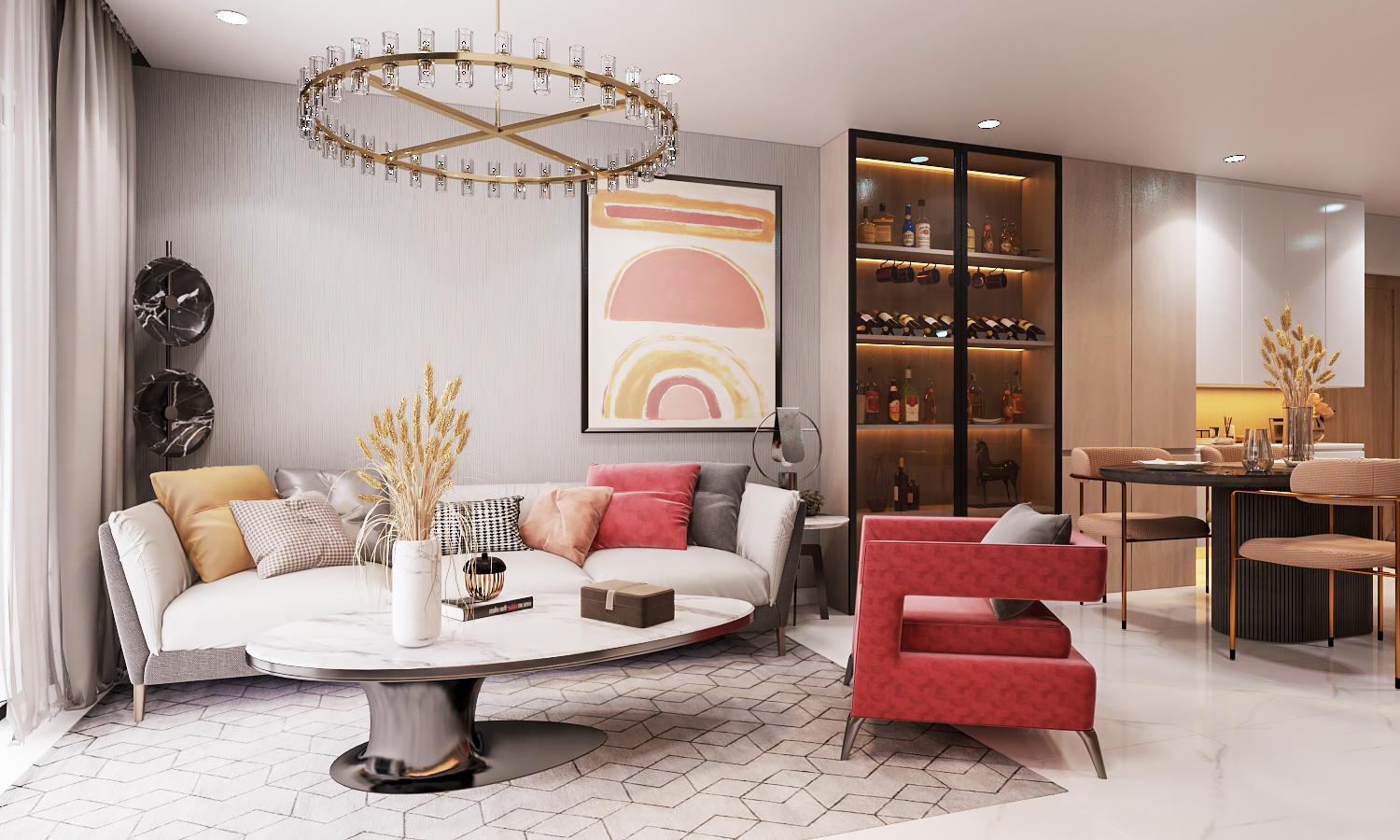 Thiết kế nội thất căn 3 phòng ngủ Feliz Homes