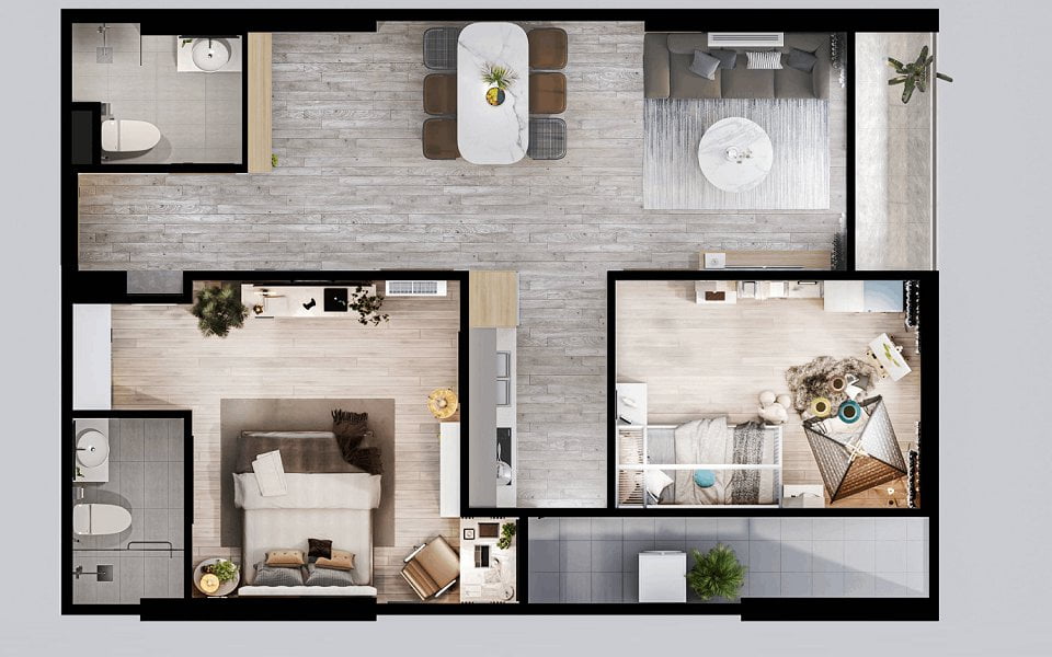 Thiết kế nội thất chung cư Feliz Homes Thiết kế nội thất chung cư Feliz Homes